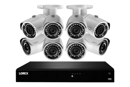 2K HD 16-Channel IP Security System with Eight 2K (5MP) Cameras and Smart Home Voice Control - Lorex Corporation