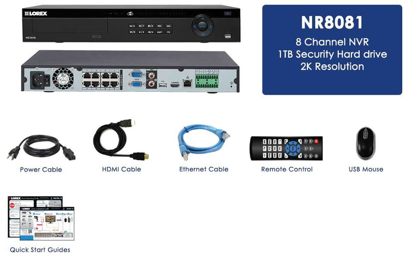 2K Security System NVR - 8 Channel - Lorex Corporation