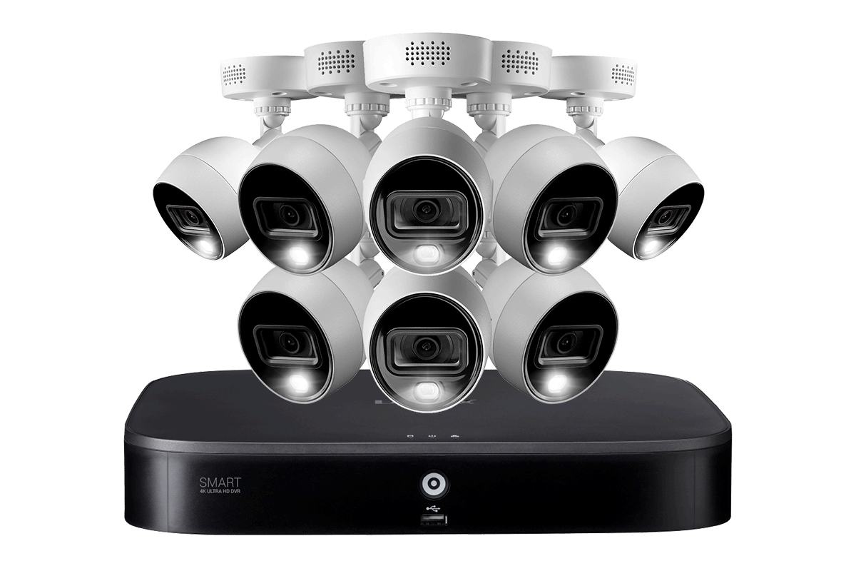 4K 8-channel 2TB Wired DVR System with 8 Active Deterrence Cameras - Lorex Corporation