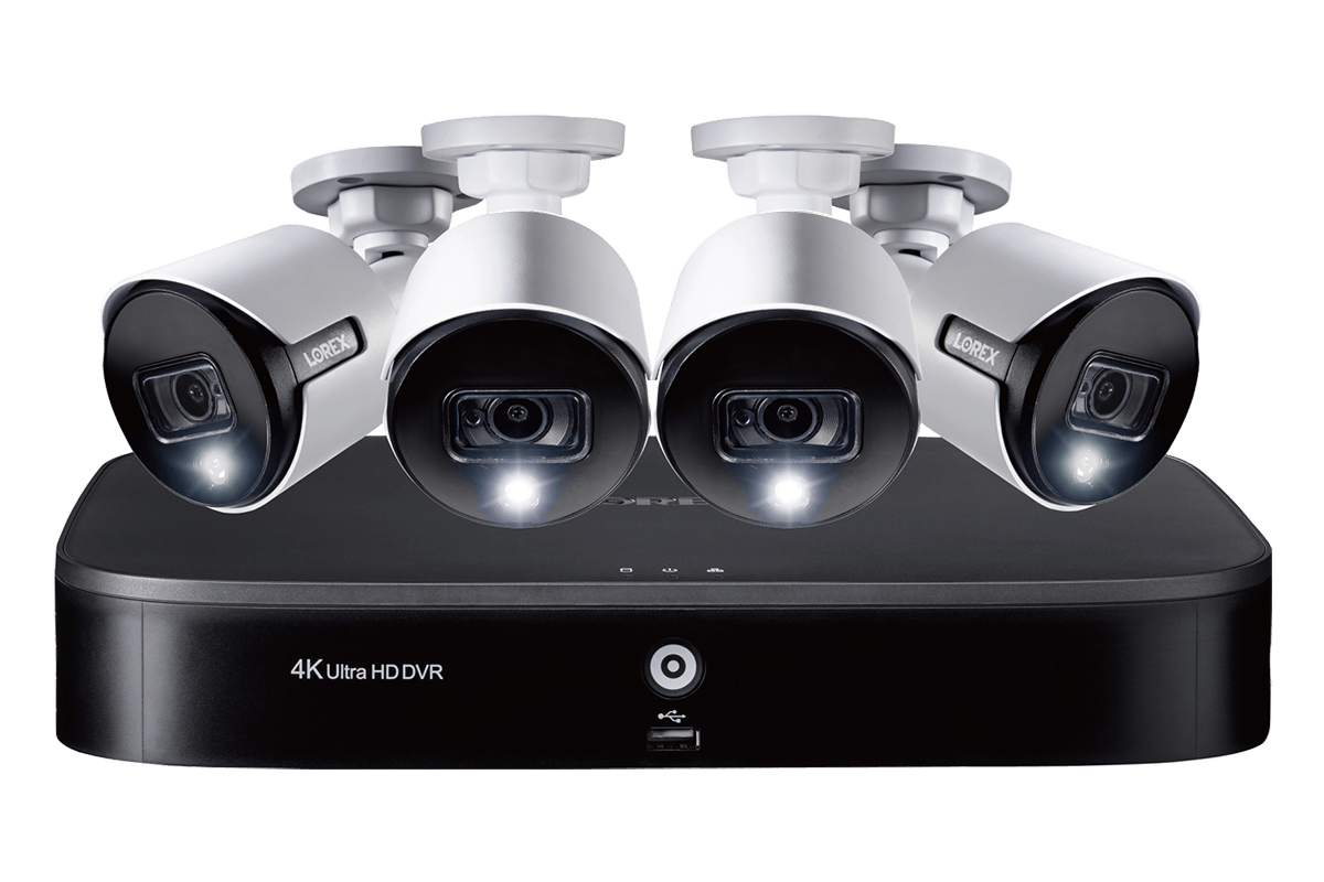4K 8-channel 2TB Wired DVR System with Active Deterrence Cameras - Lorex Corporation