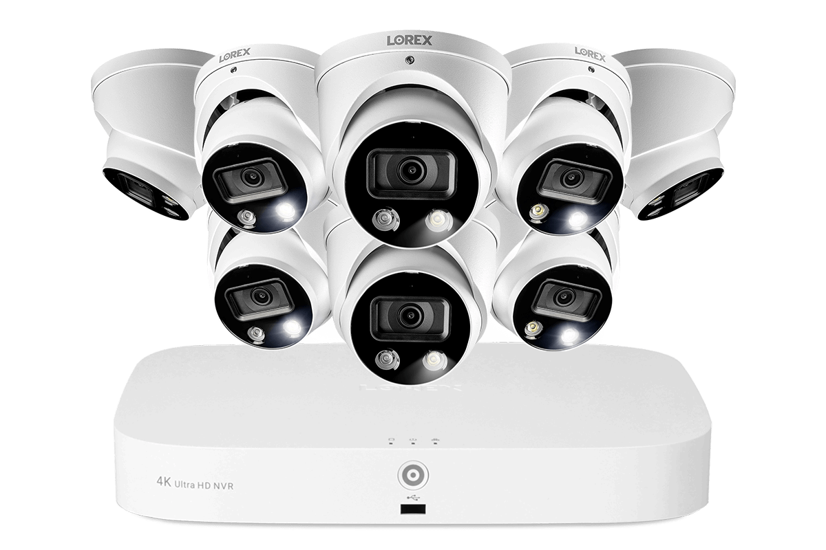 4K 8-channel 2TB Wired NVR System with Smart Deterrence Cameras - Lorex Corporation