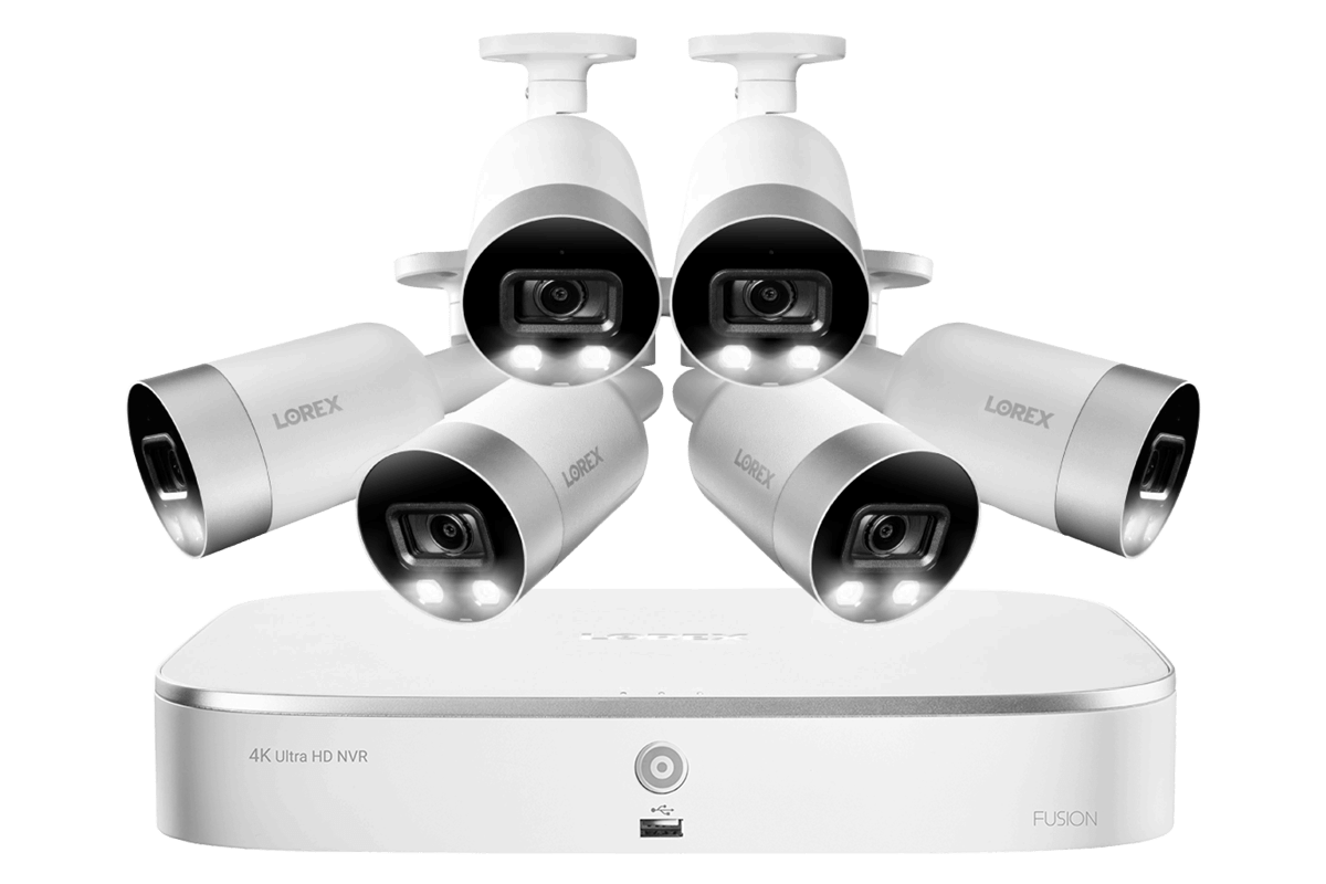 4K Ultra HD 8-Channel IP Security System with 6 Smart Deterrence 4K (8MP) Cameras, Smart Motion Detection and Smart Home Voice Control - Lorex Corporation