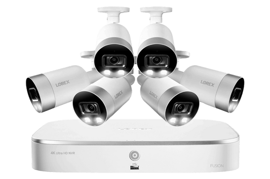 4K Ultra HD 8-Channel IP Security System with 6 Smart Deterrence 4K (8MP) Cameras, Smart Motion Detection and Smart Home Voice Control - Lorex Corporation