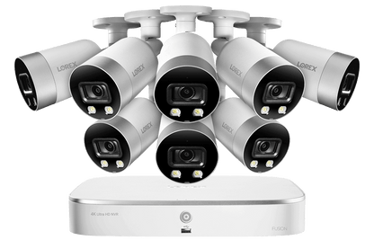 4K Ultra HD 8-Channel IP Security System with 8 Smart Deterrence 4K (8MP) Cameras, Smart Motion Detection and Smart Home Voice Control - Lorex Corporation