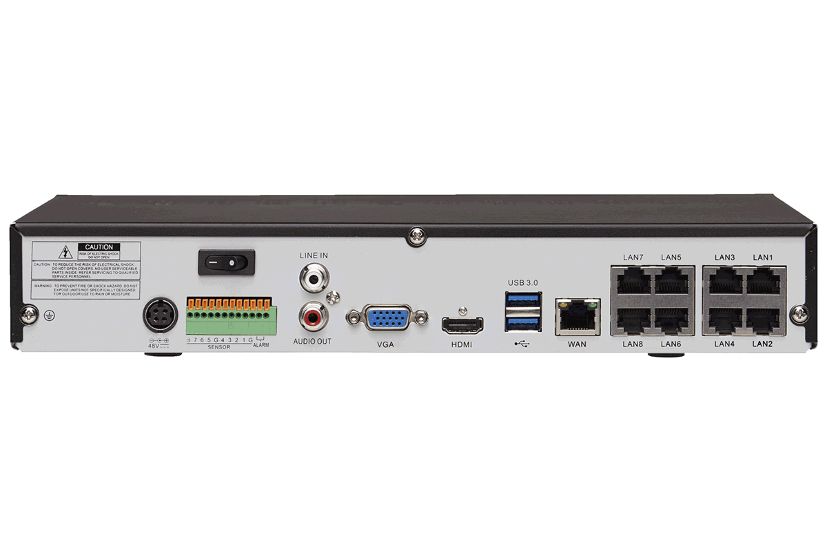4K Ultra HD IP NVR security camera system with 2K 4MP IP cameras, 130FT night vision - Lorex Corporation