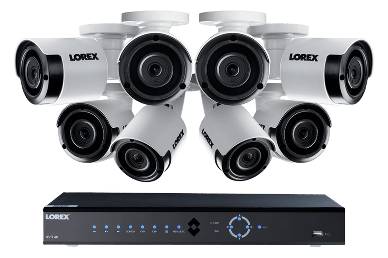 4K Ultra HD IP NVR system with eight 2K 4MP IP cameras, 130FT night vision - Lorex Corporation