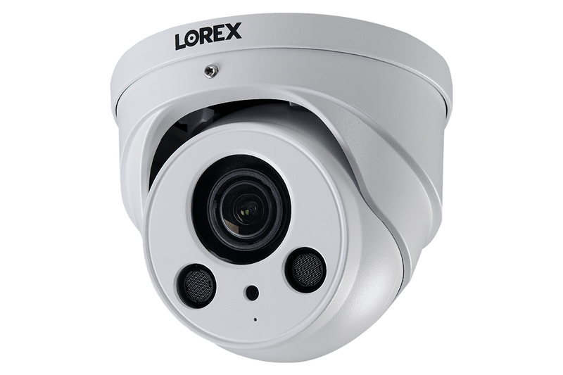 4K Ultra HD Resolution 8MP Motorized Varifocal Outdoor IP Audio Dome 4x Optical Zoom Camera (White) - Lorex Corporation