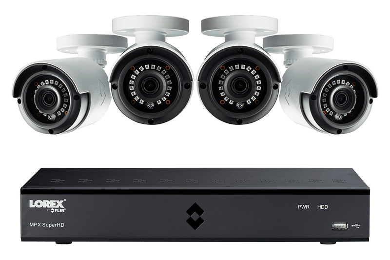 4MP Super HD 4 Channel Security System with 4 Super HD 4MP Cameras - Lorex Corporation