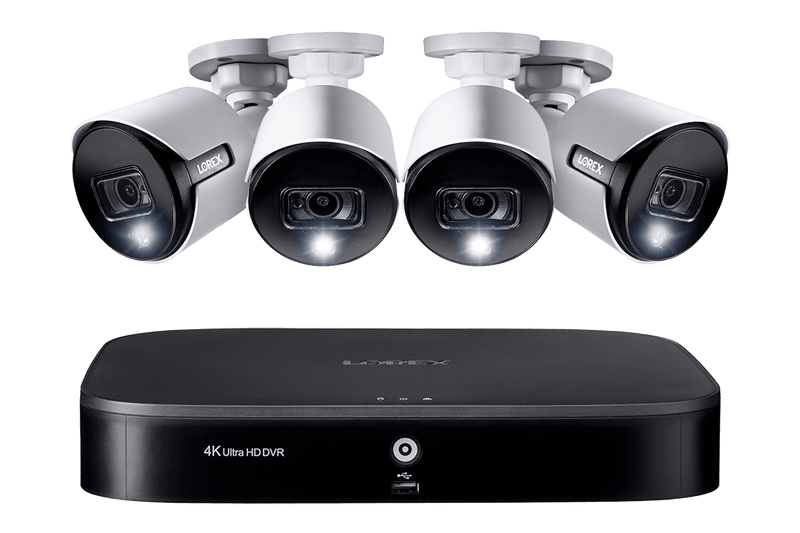 8-channel Smart DVR System with Four 2K (5MP) Deterrence Security Cameras - Lorex Corporation