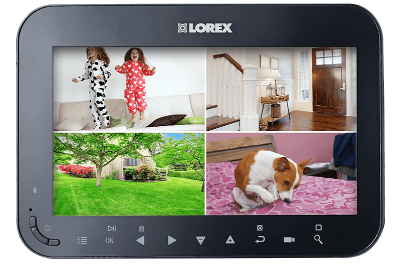 Home security camera system with 7inch monitor and 4 wireless cameras - Lorex Corporation