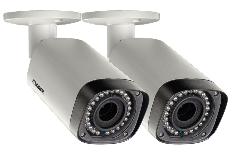 Indoor/Outdoor Security Cameras with Motorized Lenses (2-Pack) - Lorex Corporation