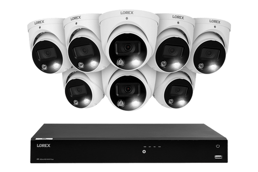 Lorex 16-channel Fusion NVR System with 8 Smart Deterrence Security Cameras - Lorex Corporation