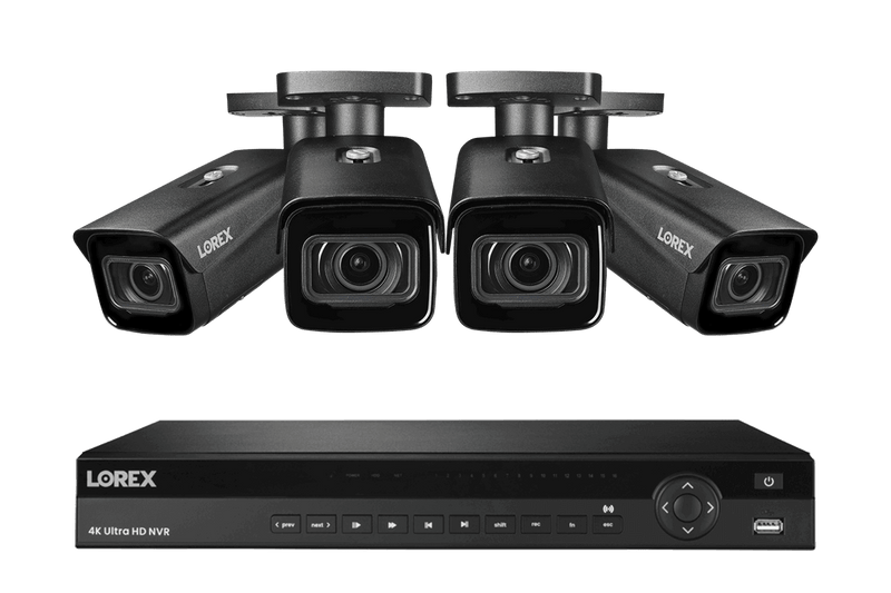 Lorex 4K (16 Camera Capable) 4TB Wired NVR System with Nocturnal 4 Smart IP Bullet Cameras Featuring Motorized Varifocal Lens, Vandal Resistant and 30FPS Recording - Lorex Corporation