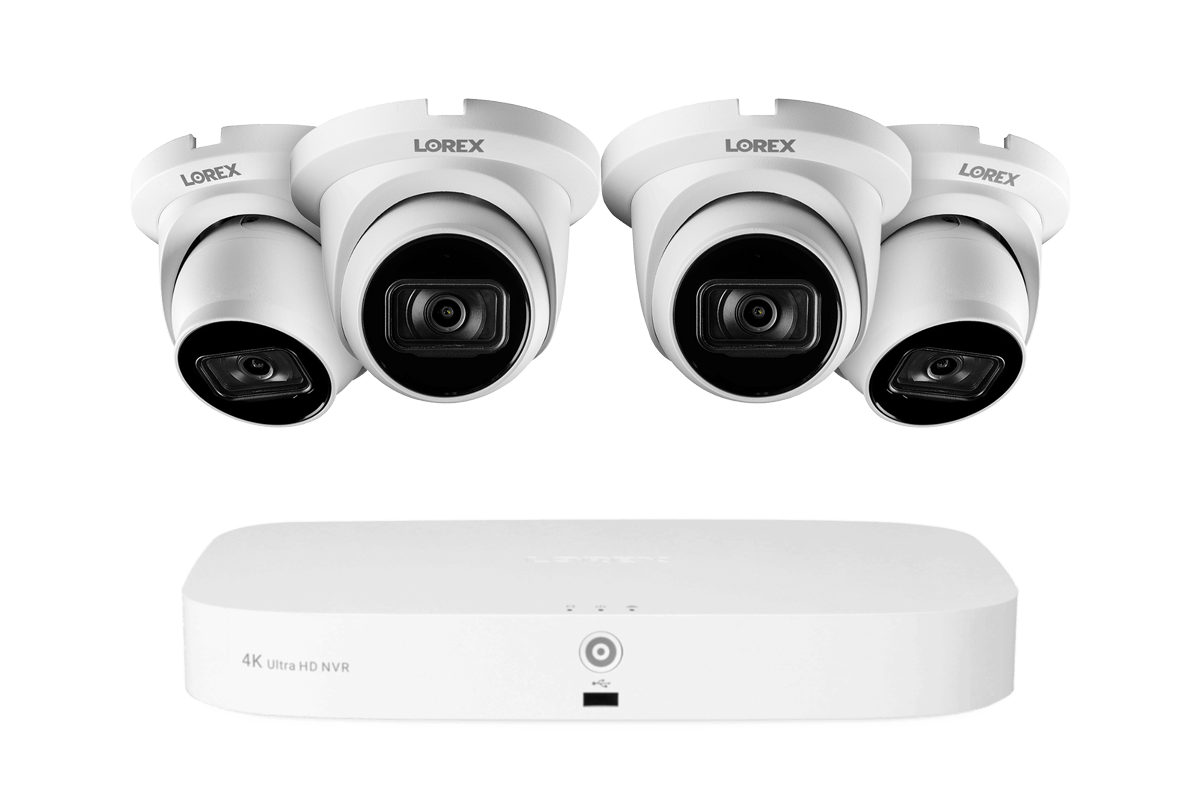 Lorex 4K 16-Camera Capable (8 Wired + 8 Fusion Wi-Fi) 2TB Wired NVR System with IP Dome Cameras featuring Listen-In Audio - Lorex Corporation