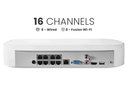 Lorex 4K 16 Camera Capable (8 Wired and 8 Fusion Wi-Fi) 2TB Wired NVR System with 3 Bullet Cameras Featuring Smart Deterrence and 2-Way Talk - Amazon - Lorex Corporation