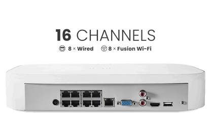 Lorex 4K 16 Camera Capable (8 Wired and 8 Fusion Wi-Fi) 2TB Wired NVR System with 3 Dome Cameras Featuring Smart Security Lighting - Amazon - Lorex Corporation