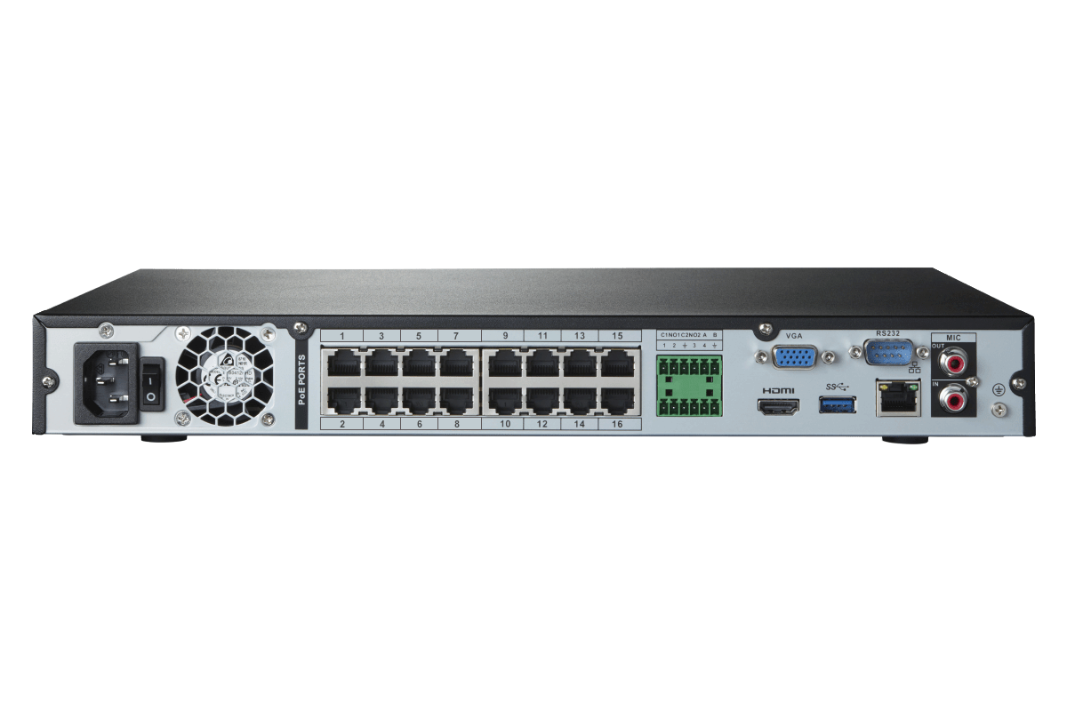 Lorex 4K (32 Camera Capable) 8TB Wired NVR System with 16 Nocturnal 3 Motorized Varifocal Lens Cameras and Two 4K 25x Pan-Tilt Zoom IP Cameras - Lorex Corporation