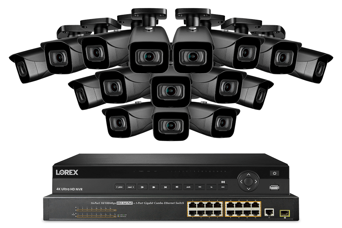 Lorex 4K (32 Camera Capable) 8TB Wired NVR System with IP Bullet Cameras - Lorex Corporation