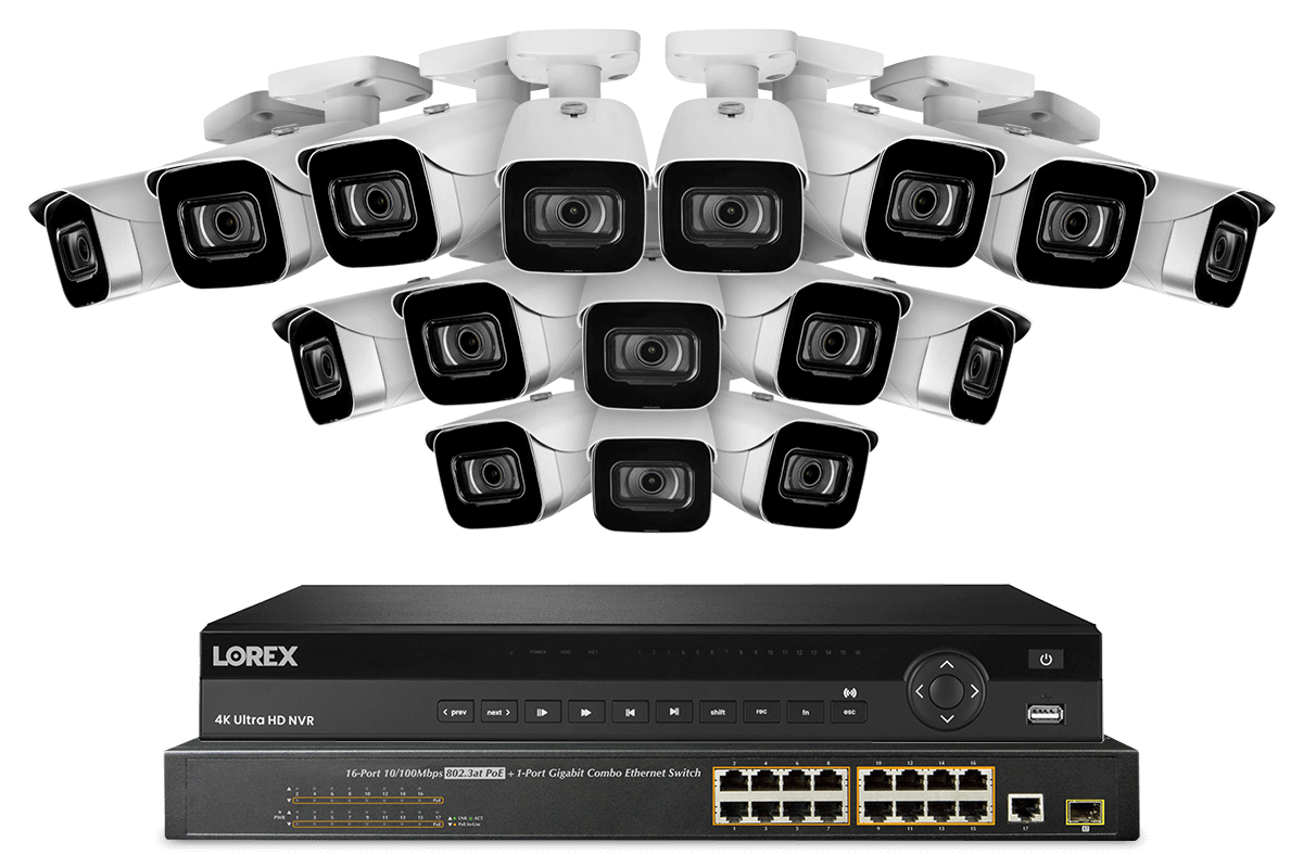 Lorex 4K (32 Camera Capable) 8TB Wired NVR System with IP Bullet Cameras - Lorex Corporation
