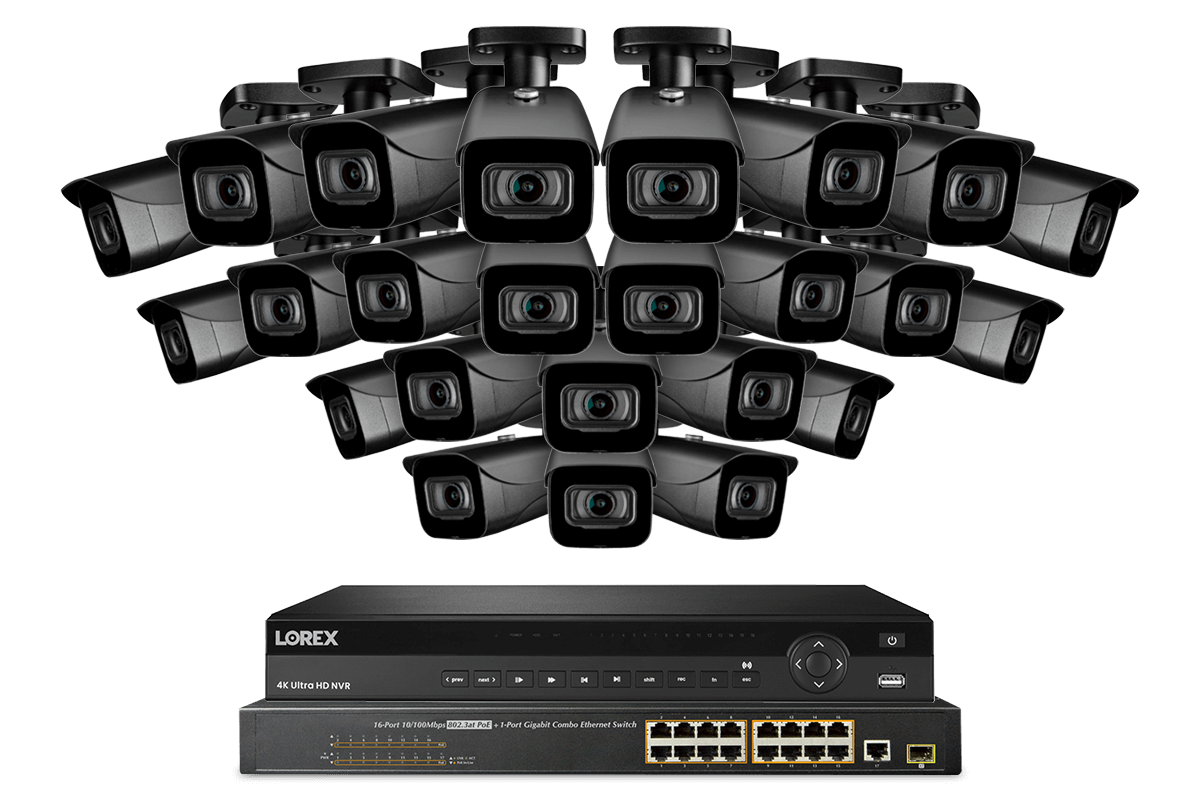 Lorex 4K (32 Camera Capable) 8TB Wired NVR System with IP Bullet Cameras - Lorex Corporation