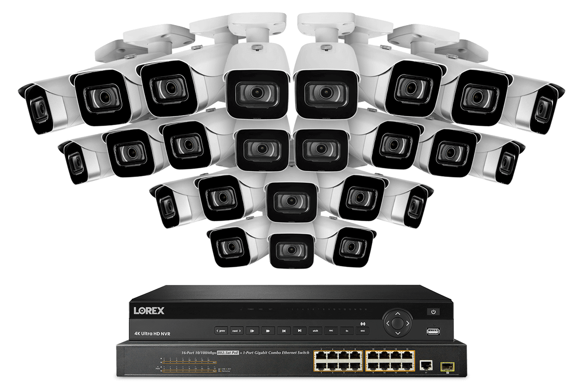 Lorex 4K (32 Camera Capable) 8TB Wired NVR System with IP Bullet Cameras - Lorex Corporation