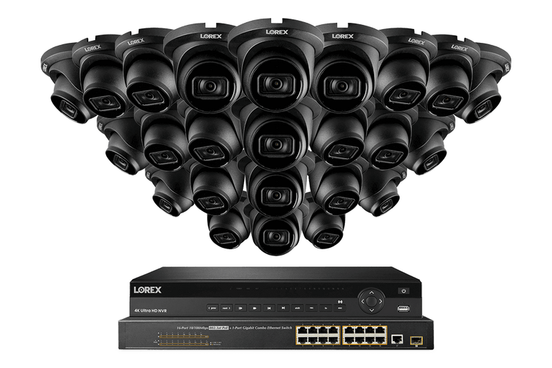 Lorex 4K (32 Camera Capable) 8TB Wired NVR System with Nocturnal 3 Smart IP Dome Cameras Featuring Listen-In Audio and 30FPS Recording - Lorex Corporation