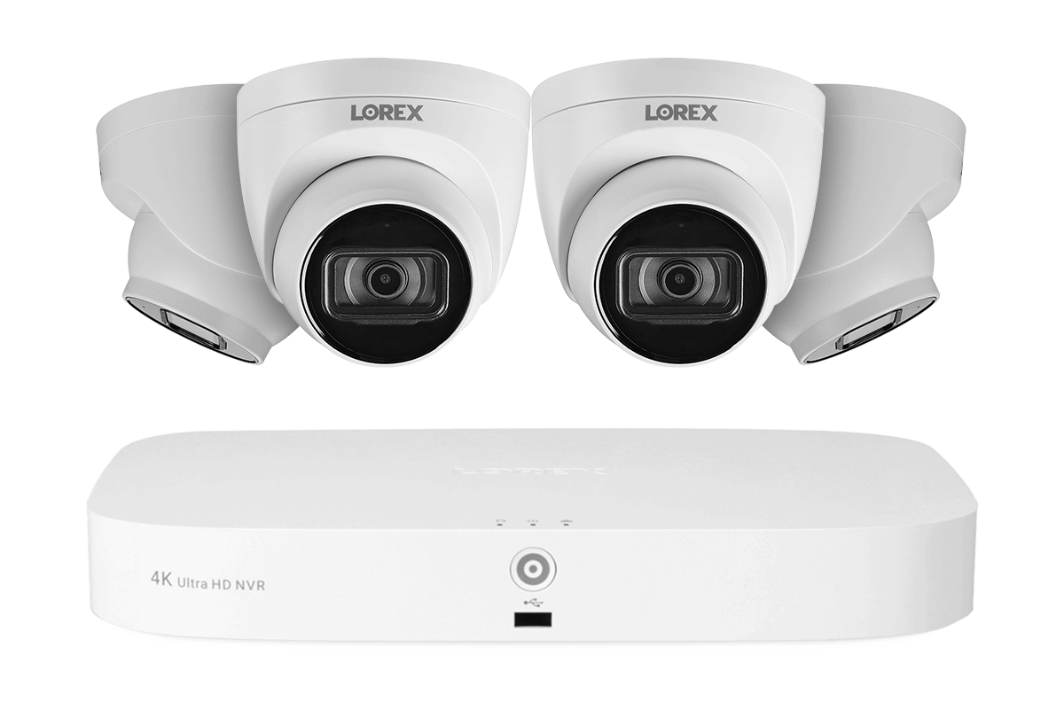 Lorex 4K 8-Channel 2TB Wired NVR System with 4 Dome Cameras - Lorex Corporation