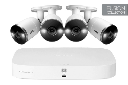 Lorex 4K NVR Security System with Smart Deterrence Cameras, Fusion Capabilities and Smart Motion Detection Plus - Lorex Corporation