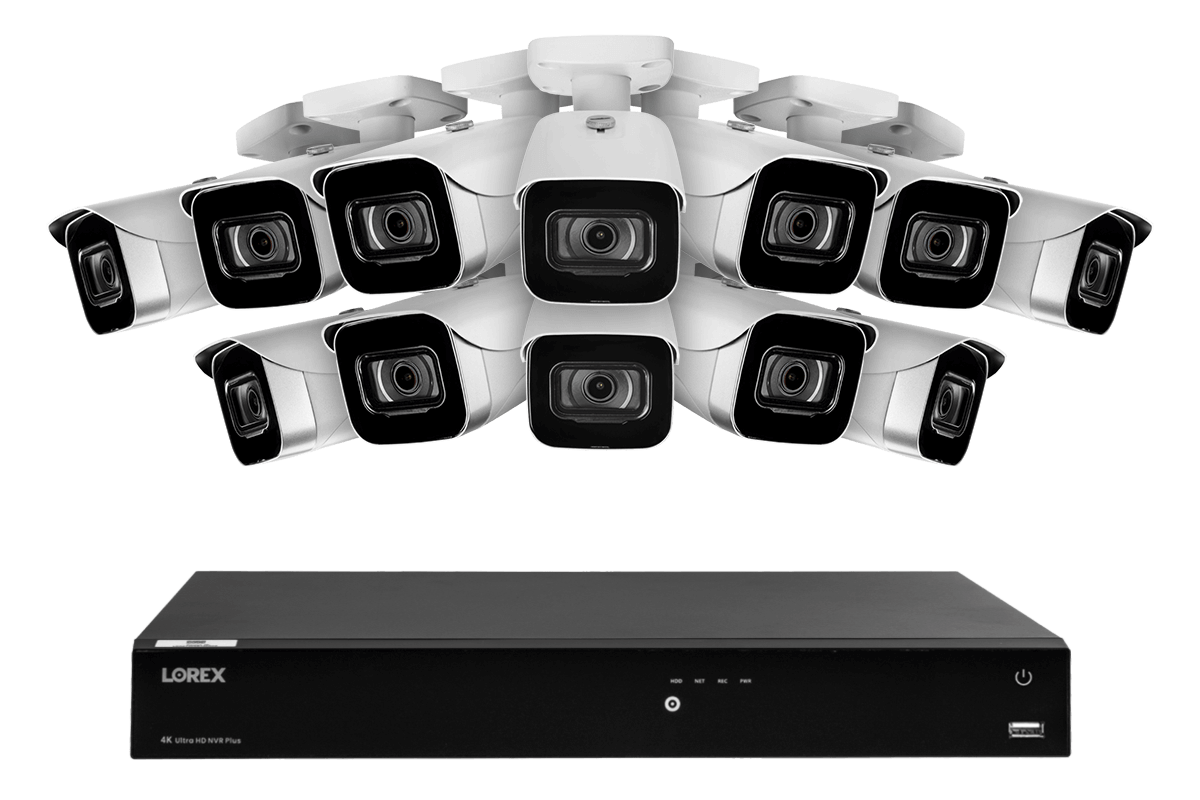 Lorex Fusion 4K (16 Camera Capable) 3TB Wired NVR System with IP Bullet Cameras - Lorex Corporation