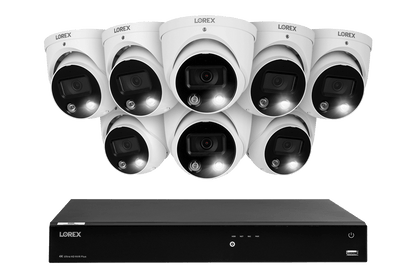 Lorex Fusion 4K (16 Camera Capable) 4TB Wired NVR System with Dome Cameras Featuring Smart Deterrence and Two-Way Talk - Lorex Corporation
