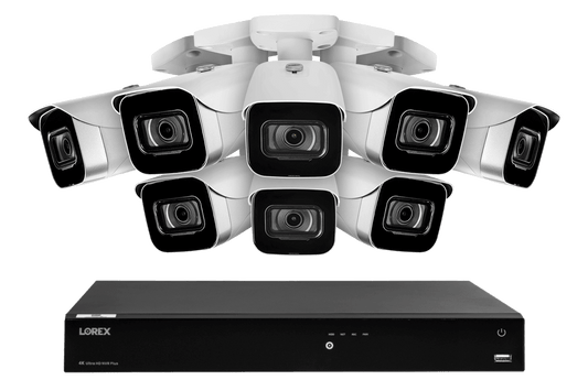 Lorex Fusion 4K (16 Camera Capable) 4TB Wired NVR System with Eight IP Bullet Cameras - Lorex Corporation