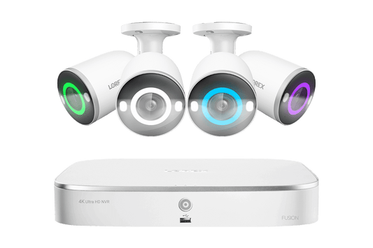 Lorex Fusion 4K 16 Camera Capable (8 Wired and 8 Wi-Fi) 2TB Wired NVR System with Bullet Cameras Featuring Smart Security Lighting - Amazon - Lorex Corporation