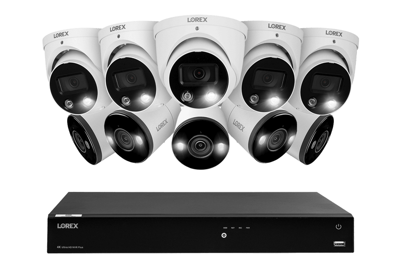 Lorex Fusion 4K 16-Channel 3TB Wired NVR System with Dome and Bullet Smart Deterrence Cameras - Lorex Corporation