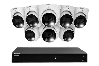 Lorex Fusion 4K 16-Channel 3TB Wired NVR System with Smart Deterrence Dome Security Cameras - Lorex Corporation