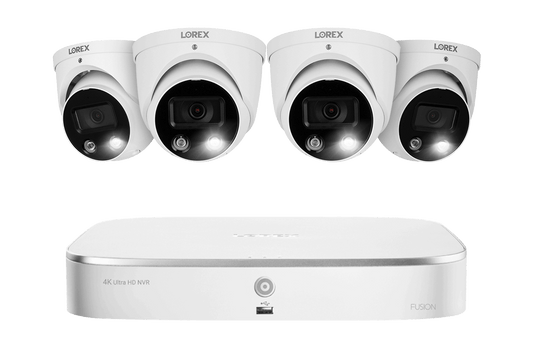 Lorex Fusion 4K 16-Channel (8 Wired + 8 Wi-Fi) 2TB NVR System with Dome Cameras Featuring Smart Deterrence and 2-Way Talk - Amazon - Lorex Corporation