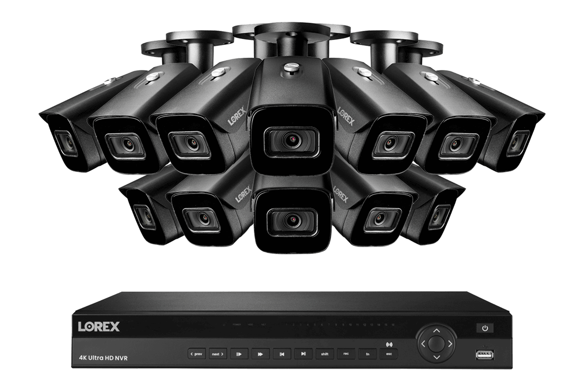 Lorex Nocturnal 3 4K (16 Camera Capable) 4TB NVR System with Smart IP Bullet Security Cameras with Listen-In Audio and 30FPS - Lorex Corporation