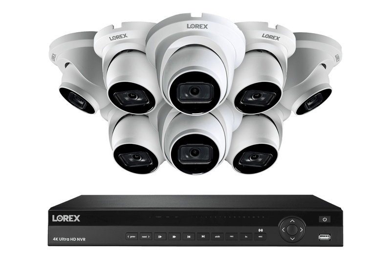 Lorex Nocturnal 3 4K (16 Camera Capable) 4TB NVR System with Smart IP Dome Security Cameras with Listen-In Audio and 30FPS - Lorex Corporation