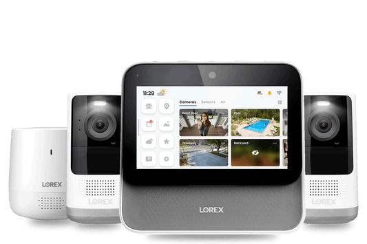 Lorex Smart Home Security Center with Two 2K Battery Cameras and Range Extender - Lorex Corporation