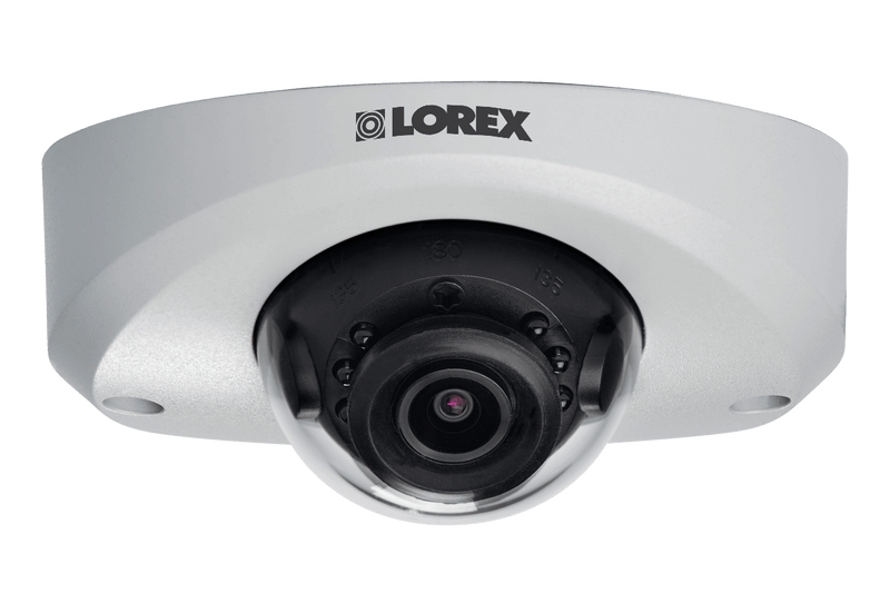 Mini Audio HD IP 2K Metal Dome Security Camera, 150ft Color Night Vision (2-pack) - Lorex Corporation